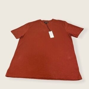 Treasure & Bond Mens cotton Burnt Orange VNeck short sleeve T-shirt NWT Sz Large